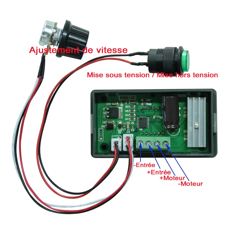 CC 6V~30V 6A PWM Régulateur de Vitesse Moteur (Modèle: 0044001)