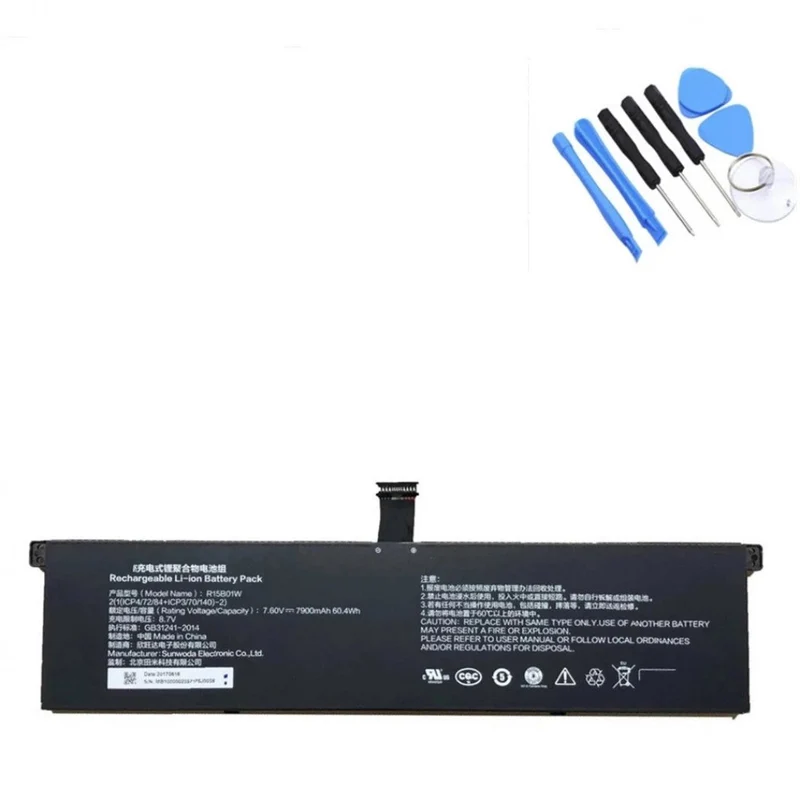 R15B01W New Laptop Battery For Xiaomi Pro i5 15.6 7.60V 7900mAh/60.04 WH
