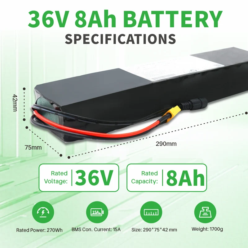 10S3P 36V 8Ah 18650 Lithium Ion Battery Series Battery 100W-500W Electric Scooter m365
