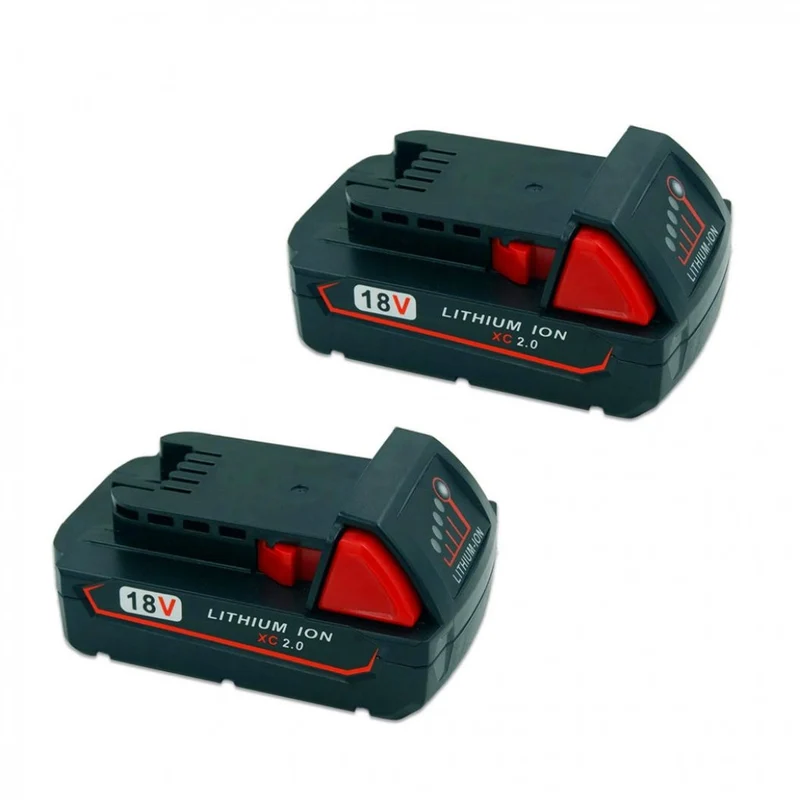 2PCS 18V 3000mAh Li-Ion Power Tool Replacement Battery for Milwaukee M18 48-11-1820