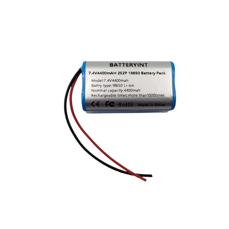 7.4V 2S2P 4.4AH 18650 Lithium Ion 4400mAh Battery With PCB Cable Electric Vehicle