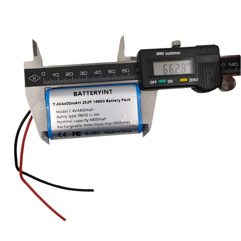 7.4V 2S2P 4.4AH 18650 Lithium Ion 4400mAh Battery With PCB Cable Electric Vehicle