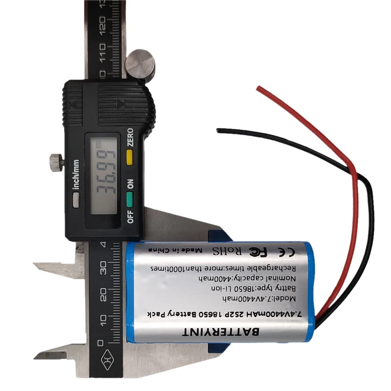 7.4V 2S2P 4.4AH 18650 Lithium Ion 4400mAh Battery With PCB Cable Electric Vehicle