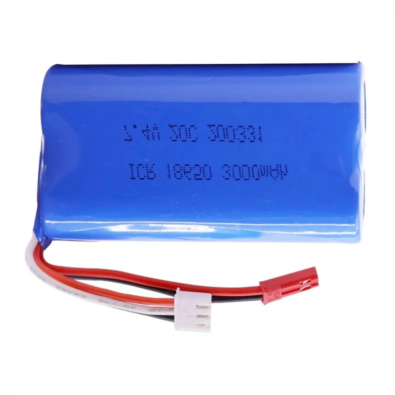 7.4 V 3000mAh 2S 18650 Lipo Battery For Udi U12A Syma S033g Q1 Rc Boats Model Parts JST Connector