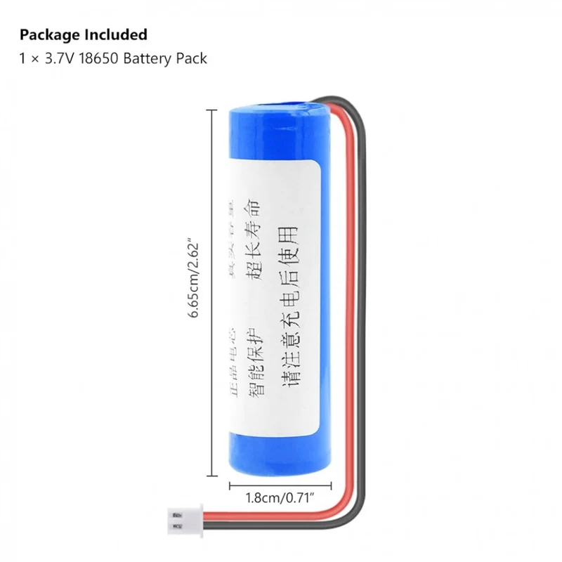 3.7V 3000mAh 18650 Lithium Li-Ion Batteries Rechargeable With XH 2.54 Connector For Rc Boat Power Bank