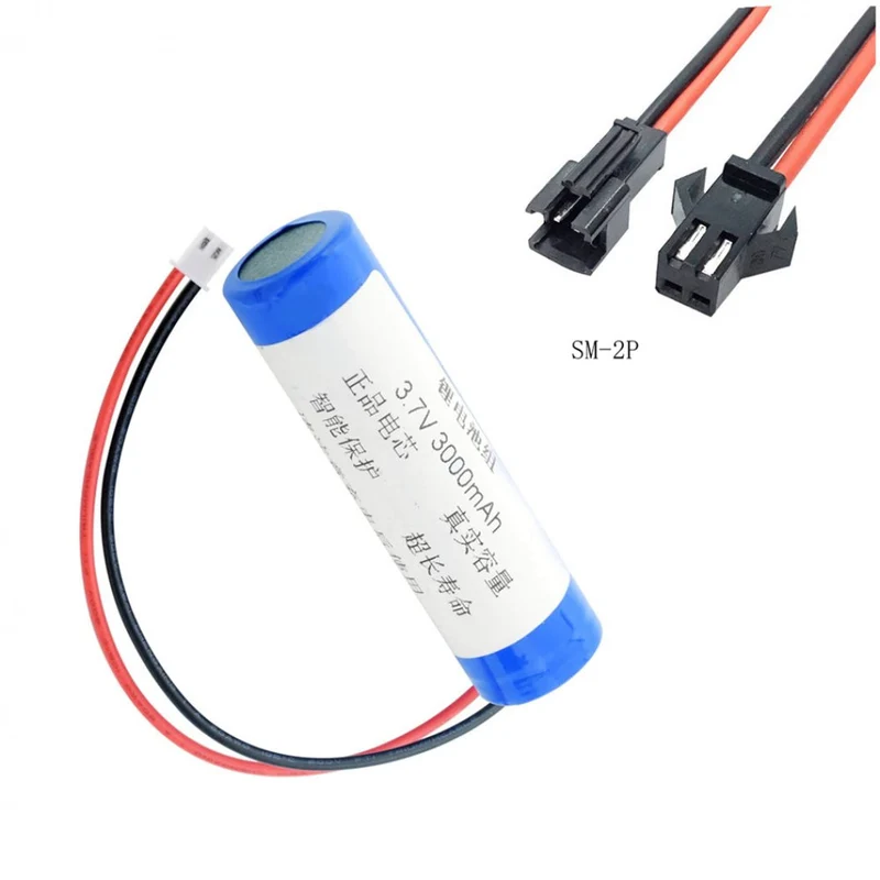 3.7V 3000mAh 18650 Lithium Li-Ion Batteries Rechargeable With XH 2.54 Connector For Rc Boat Power Bank