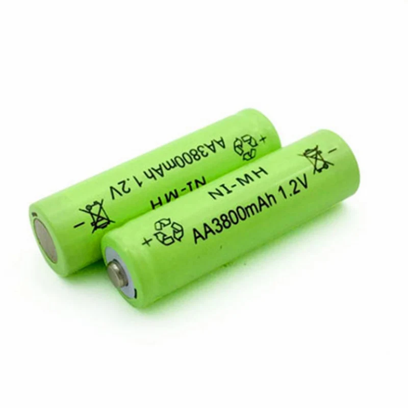 2 Pieces 1.2 V 3800 Mah AA Battery Ni-Mh Neutral Battery for Camera Remote Control Toy Flashlight