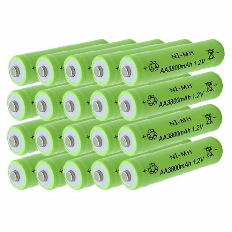 2 Pieces 1.2 V 3800 Mah AA Battery Ni-Mh Neutral Battery for Camera Remote Control Toy Flashlight
