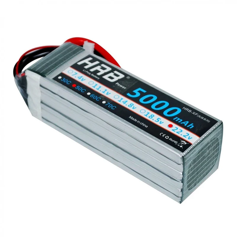 22.2V XT90 5000mAh 50C 100C 6S RC Lithium Polymer Drone Batteries for Remote Control Quadcopter Helicopter