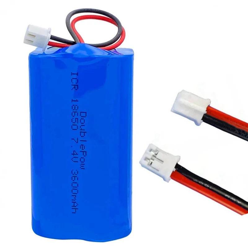 7.4V 18650 6000mAh Lithium Battery Pack SM PH2.0 XH 2.54-2P Connector with BMS For LED Light Speaker