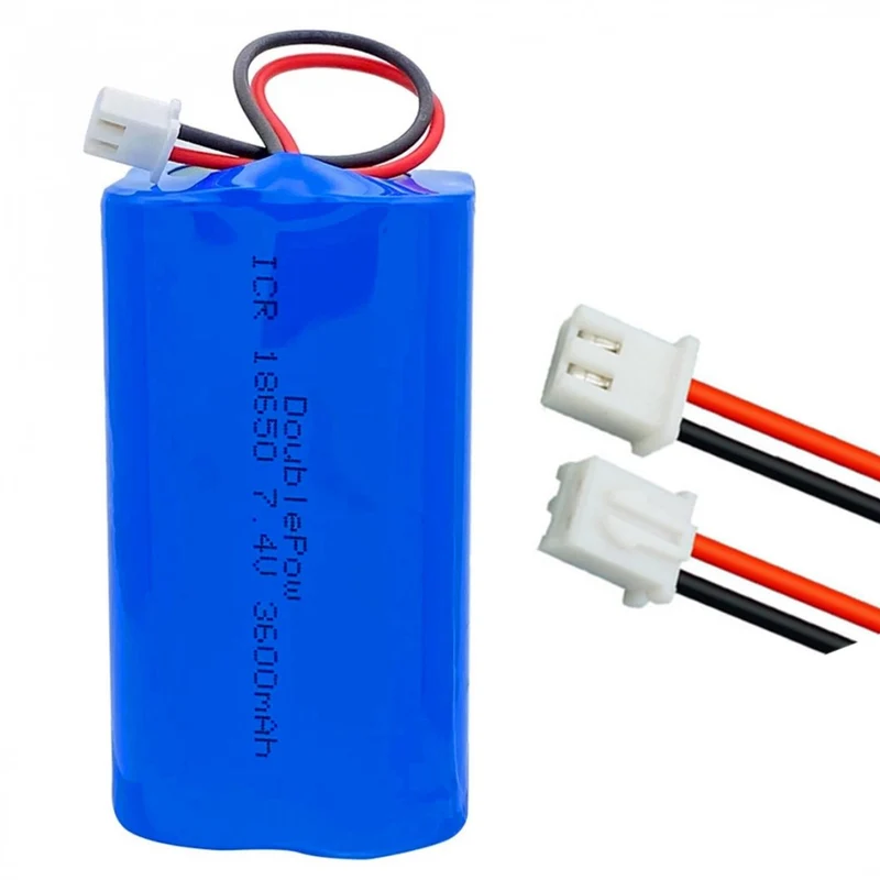 7.4V 18650 6000mAh Lithium Battery Pack SM PH2.0 XH 2.54-2P Connector with BMS For LED Light Speaker