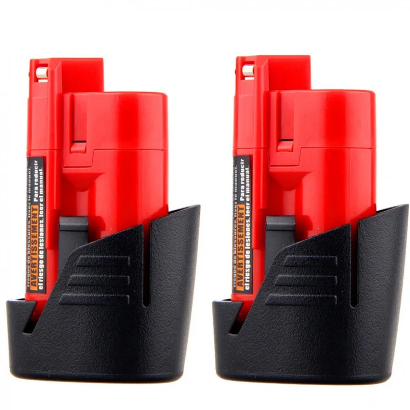 2x 12V 3000mAh Li-Ion battery for Milwaukee M12 48-11-2401, 48-11-2402, 48-11-2420, 48-11-2430