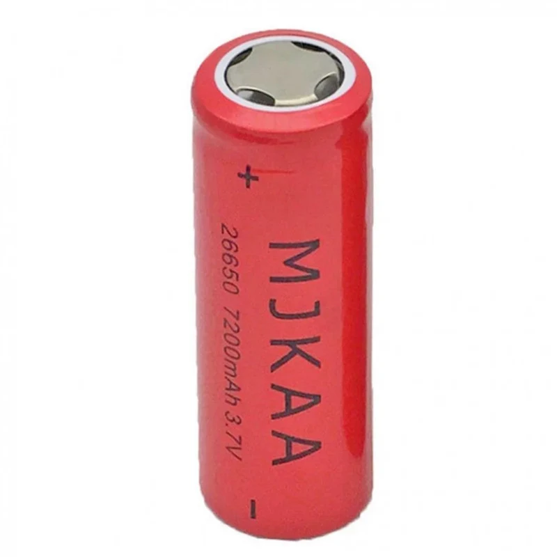 4PCS 26650 Large Capacity Battery 7200mAh 3.7V Lithium Ion Battery for Flashlight Brand New