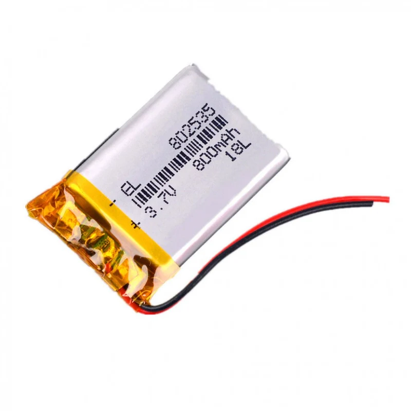 3.7V Lithium Battery 800 MAH Polymer 802535 Bluetooth DVR Player Driving Recorder