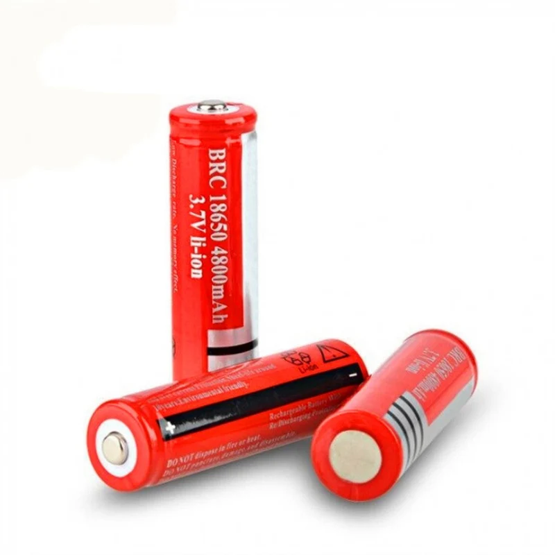 2pcs 4800mAh 3.7V 18650 Rechargeable Lithium Li-ion Battery for Flashlight GTL EvreFire