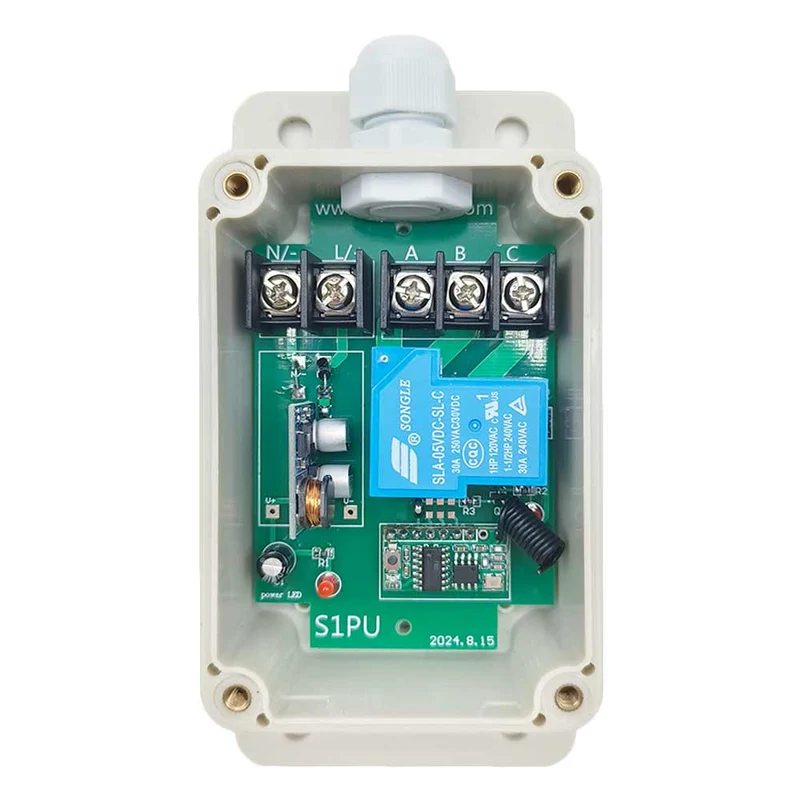 Kit Interrupteur Relais Télécommande Sans Fil 1 Canal CC 10~80V 30A (Modèle: 0020014)