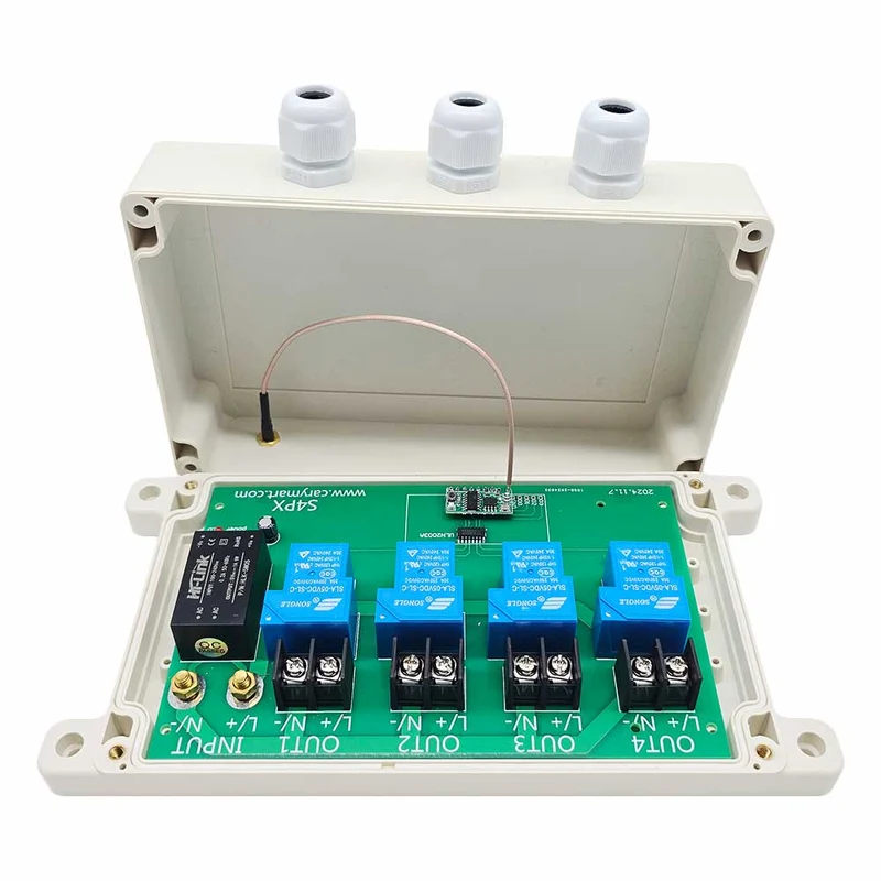 Kit Interrupteur Télécommande Sans Fil 230V 30A 4 Canaux CA Sortie (Modèle: 0020477)