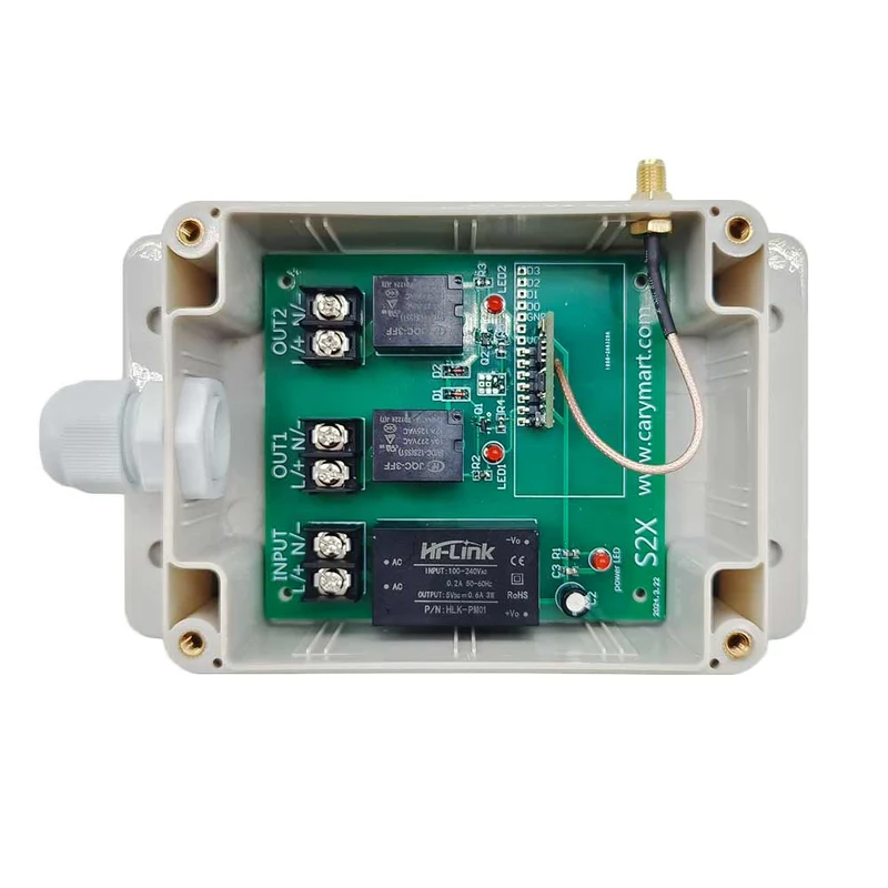 Kit Interrupteur Télécommande Sans Fil 2 Canaux Sortie 230V CA 10A (Modèle: 0020396)