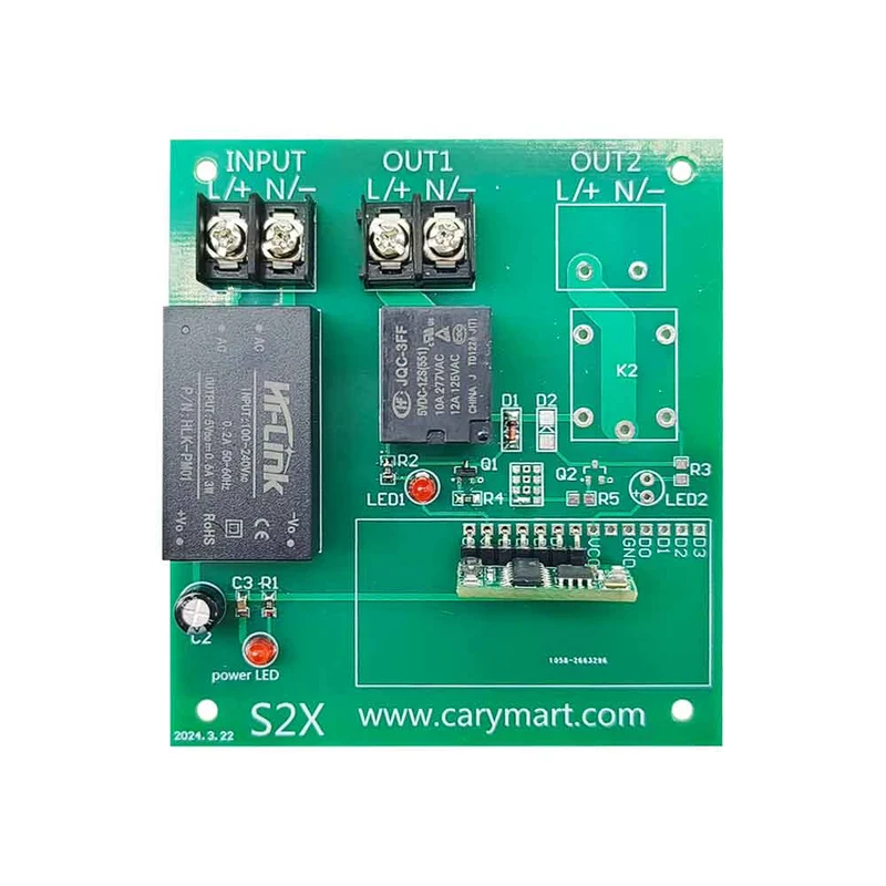 Six 1 Voie 230V 2300 watt Interrupteurs Sans Fil avec Télécommande (Modèle: 0020458)