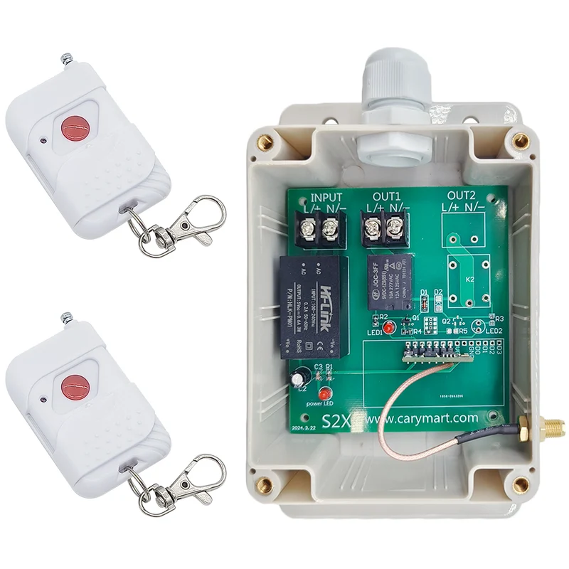 230V 10A Kit Interrupteur Télécommande Sans Fil Sortie CA 1 Voie (Modèle: 0020392)