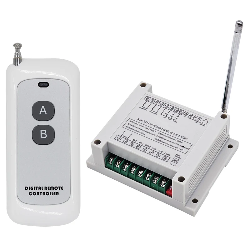 2 Canaux Kit Interrupteur Télécommande Sans Fil 230V 400V 30A (Modèle: 0020072)
