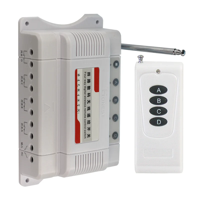 4 Canaux CA Interrupteur Radio Pour Télécommande Sans Fil 380V Équipement (Modèle: 0020701)