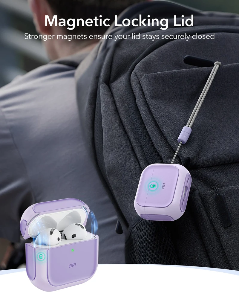 AirPods 5 Orbit Hybrid Magnetic Case - Purple