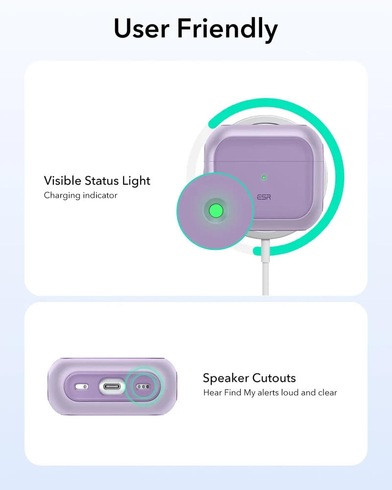 AirPods 5 Orbit Hybrid Magnetic Case - Purple