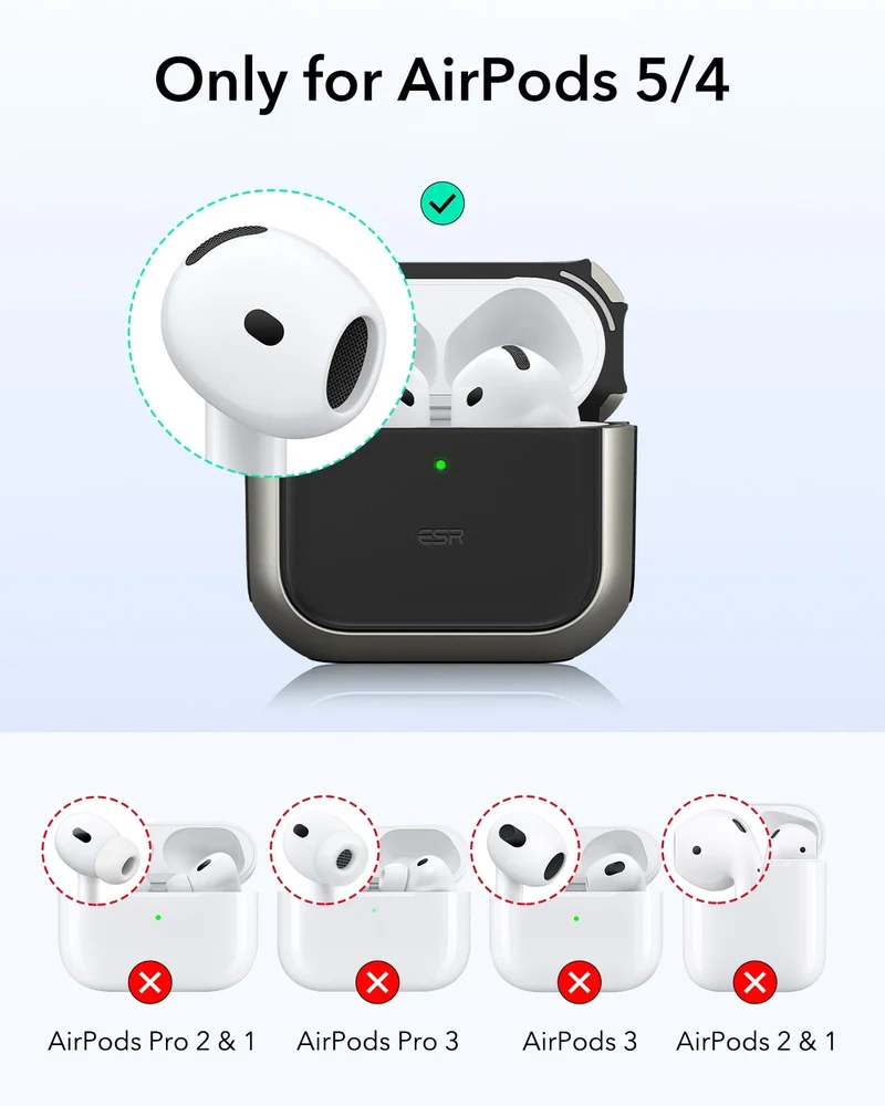 AirPods 5 Orbit Hybrid Magnetic Case - Titanium