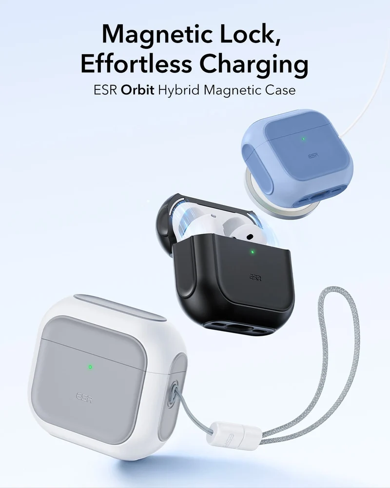 AirPods 5 Orbit Hybrid Magnetic Case - White