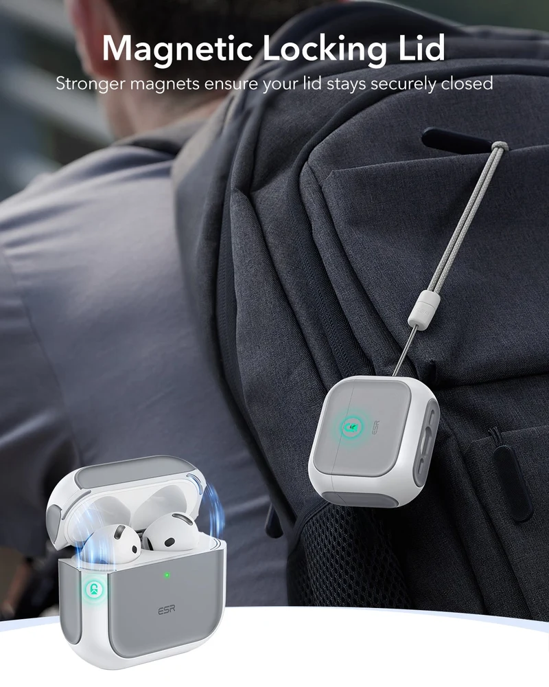 AirPods 5 Orbit Hybrid Magnetic Case - White