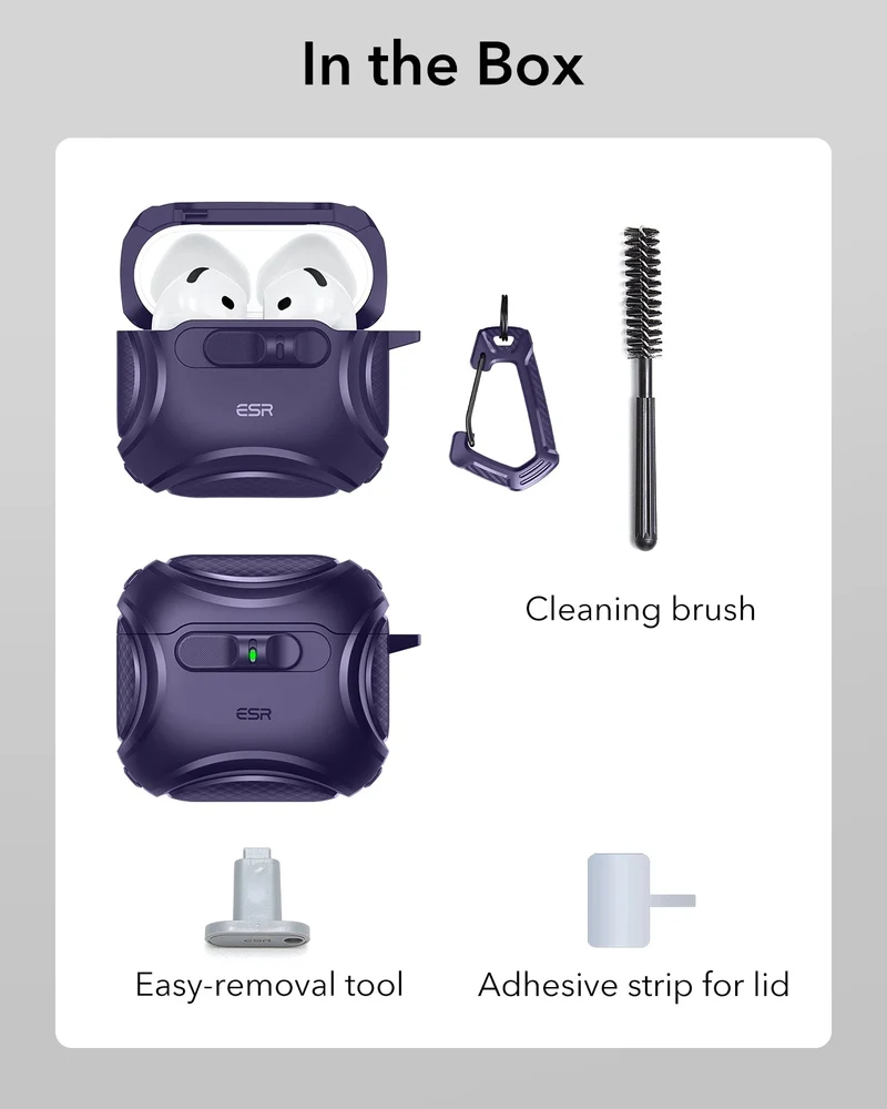 AirPods 5 Cyber FlickLock Magnetic Case - Purple
