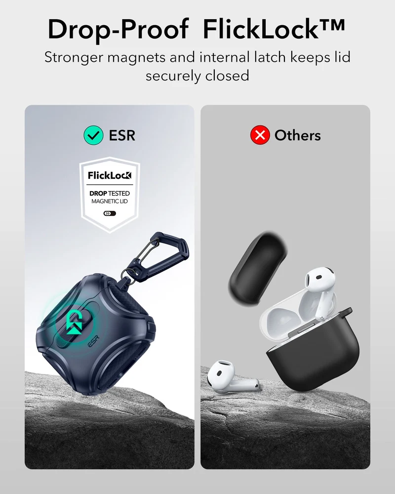 AirPods 5 Cyber FlickLock Magnetic Case - Blue