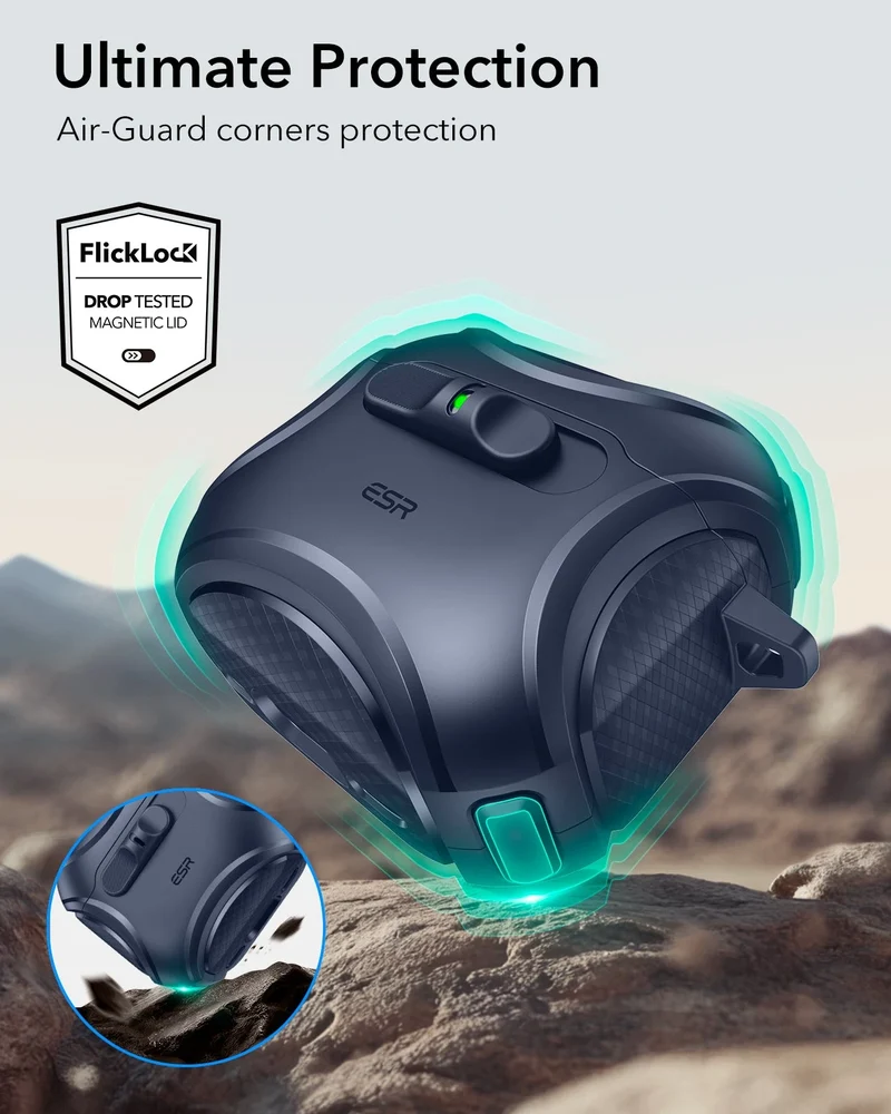 AirPods 5 Cyber FlickLock Magnetic Case - Blue