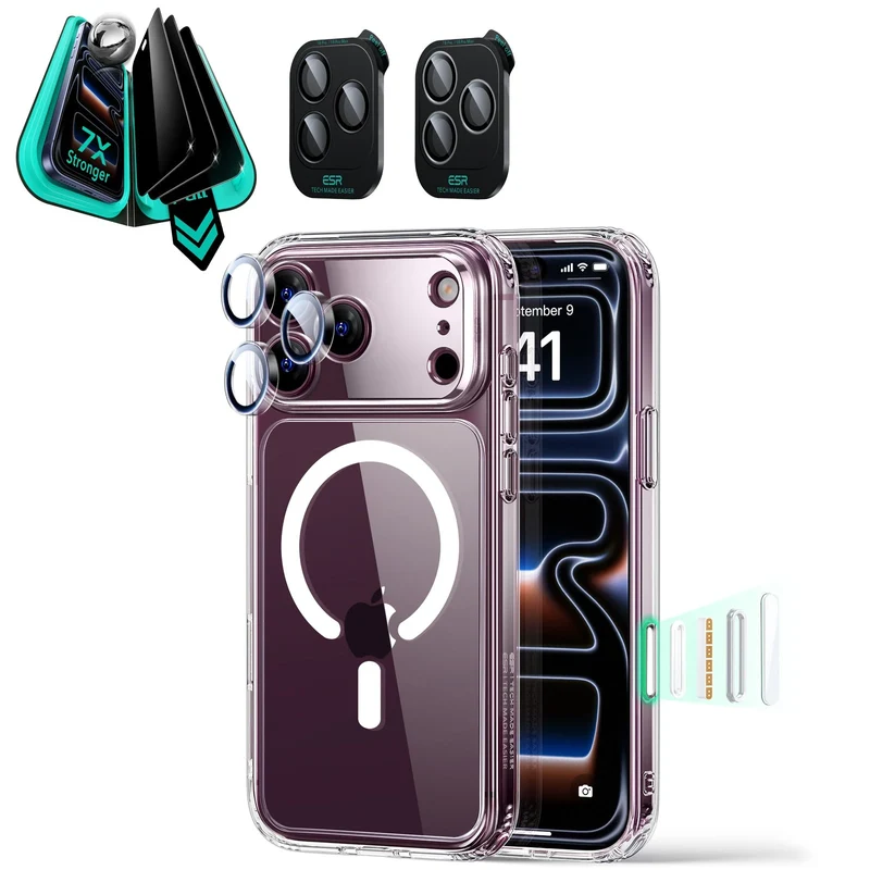 iPhone 18 Pro Max Bundle Classic Hybrid Magnetic Case & Armorite®️ Privacy Screen Protector - Clear