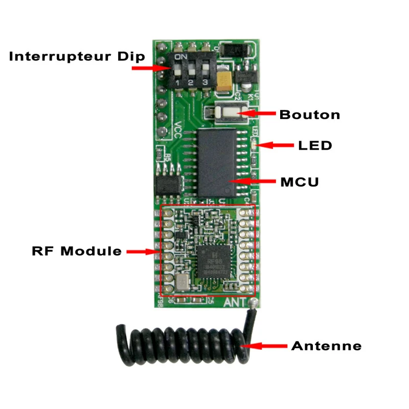 4 Canaux Longue Distance 5km Module Récepteur Bidirectionnel Radio (Modèle: 0020241)