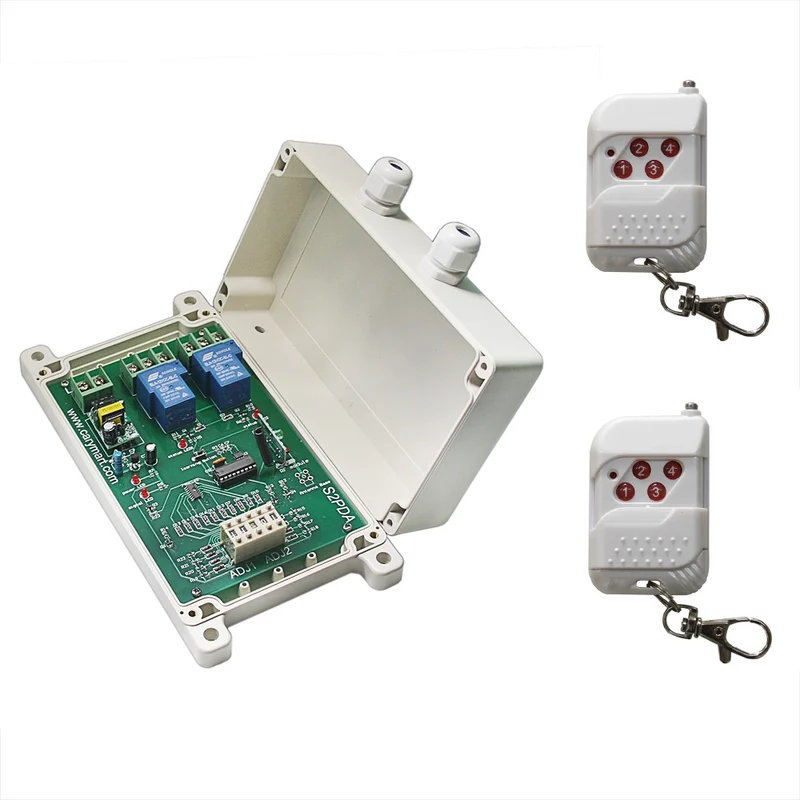 2 Canaux 220V 30A Retard Interrupteur Radio Avec Télécommande Sans Fil (Modèle: 0020663)