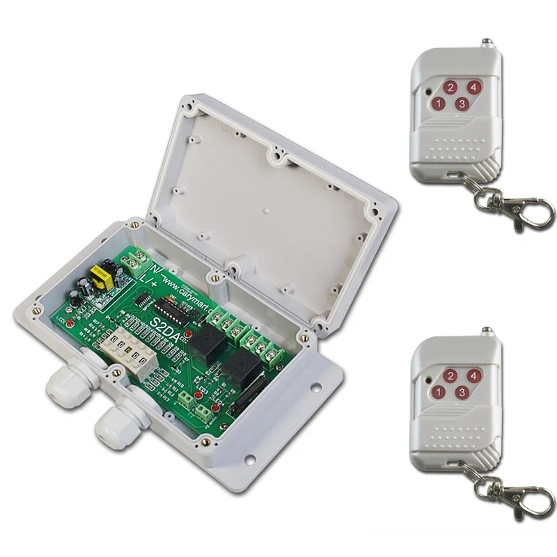 2 Voies 220V 10A Retard Interrupteur Sans Fil Avec Télécommande Radio (Modèle: 0020321)