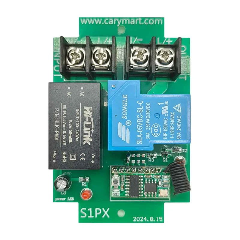 1 Voie CA 30A Interrupteur Sans Fil Récepteur 1 Canal 230V Sortie (Modèle: 0020053)