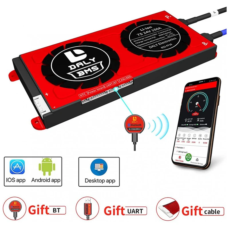 Daly Smart Bms Li-ion 7S 24V 150A Bluetooth 2095212