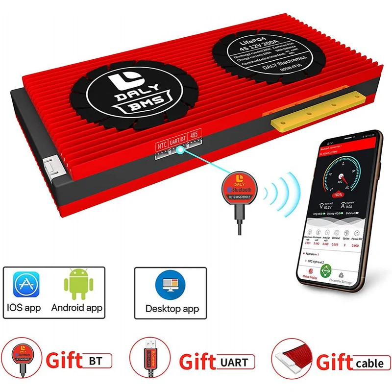 Daly Smart Bms Lifepo 4S 12V 200A Bluetooth BMS Board 32130221
