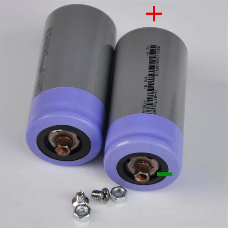 2pcs 3.2V Rechargeable LiFePO4 Battery 5000mAh 32650 Li Ion Polymer Battery Pack