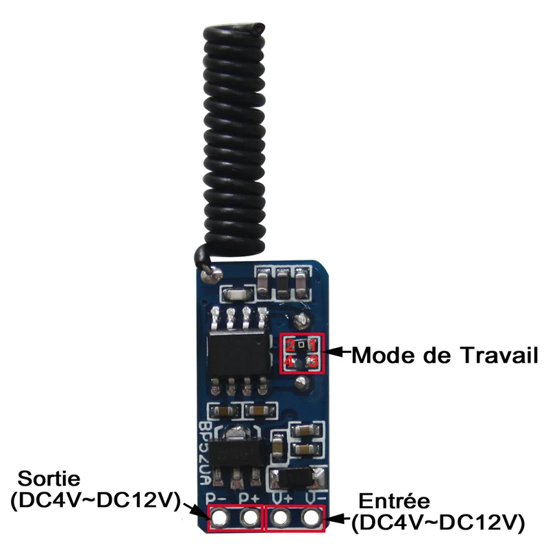 1 Canal CC 4V~12V 10W Mini Kit Interrupteur Télécommande Sans Fil pour Éclairage LED (Modèle: 0020641)