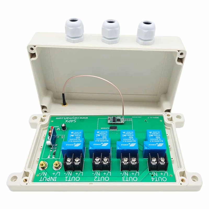 Kit interrupteur télécommande sans fil 4 voies 30A 10~80V CC Sortie (modèle: 0020473)
