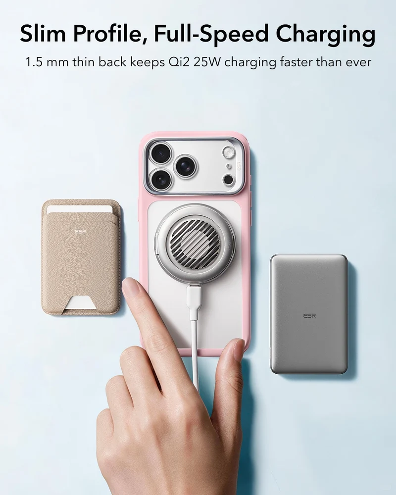 iPhone 18 Pro Classic Hybrid Magnetic Case with Camera Control and Flex Stand - Frosted Bubblegum Pink