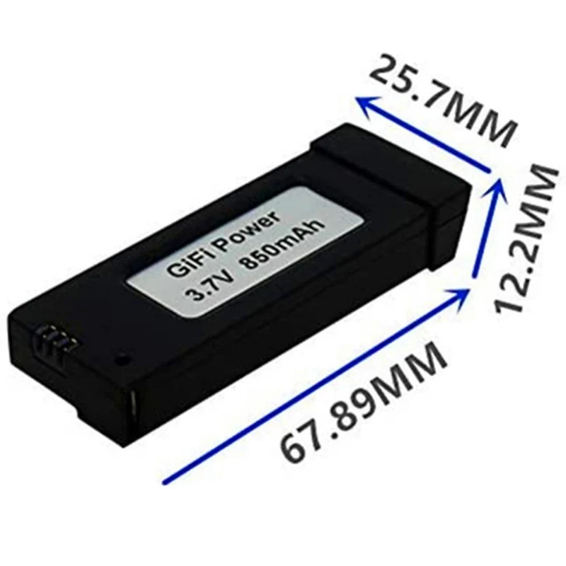 3.7V 850mAh LiPo Battery for Each E58 JY019 GD88 L800 RC Quadcopter Drone 2-pack