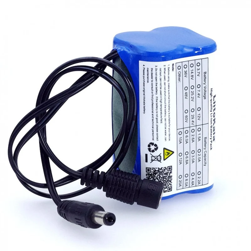 2S2P 7.4V 5200mAh 18650 Protect Li-ion Battery for Bicycle Lighting Headlamp DC and Charger