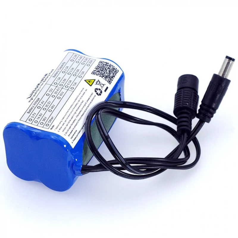 2S2P 7.4V 5200mAh 18650 Protect Li-ion Battery for Bicycle Lighting Headlamp DC and Charger