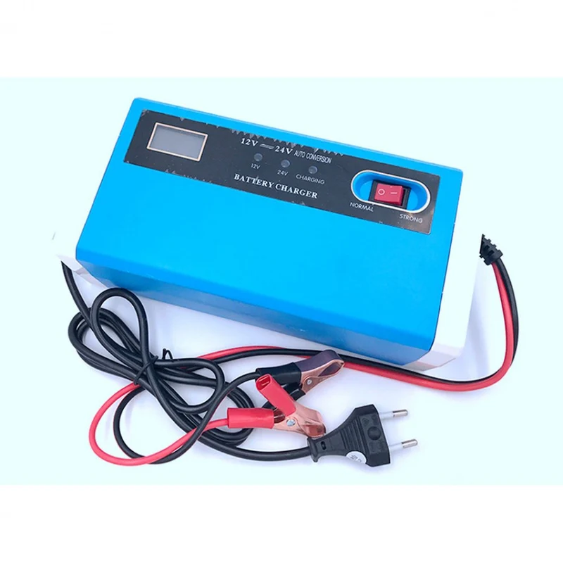 Charger 110V / 220V To 12V 24V 10A Charging for Wet/Dry Lead Acid Digital LCD Display