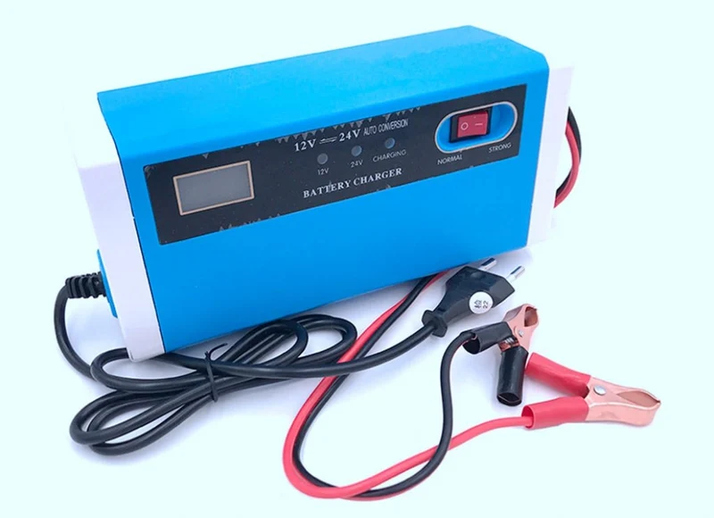 Charger 110V / 220V To 12V 24V 10A Charging for Wet/Dry Lead Acid Digital LCD Display